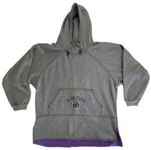 Ocean Pacific Tech Vintage Hoodie Made in USA XL Gray Purple 90s